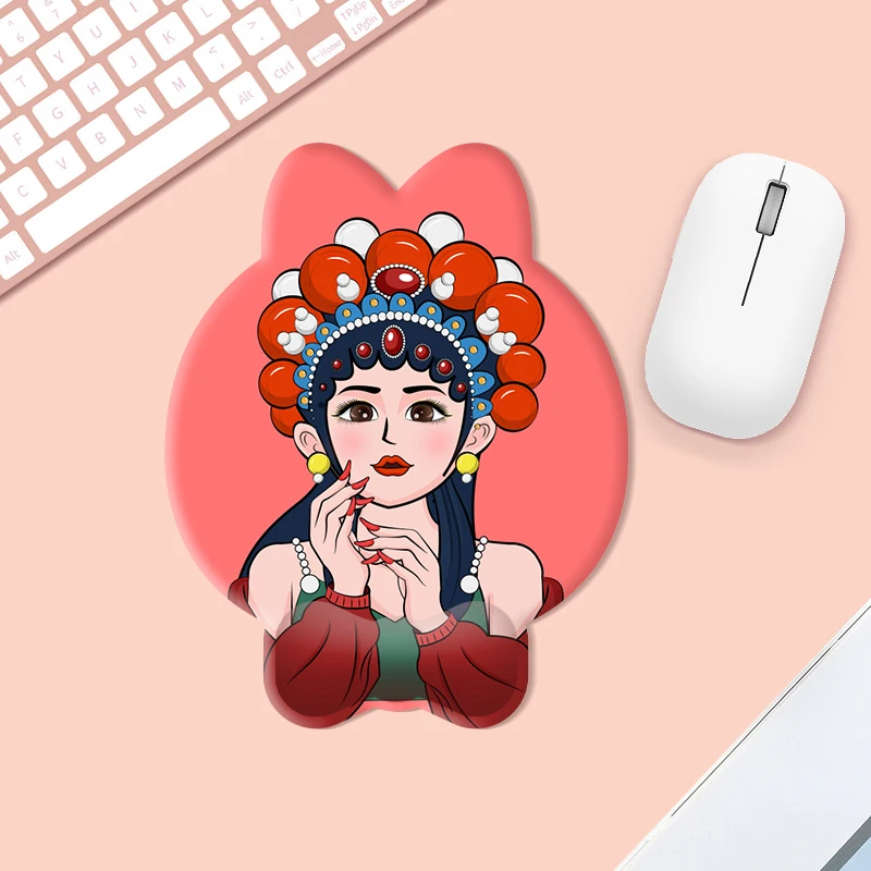 

3D rabbit shape mouse pad, anti-slip, wear-resistant, breathable, cartoon cute leisure office mouse pad wrist support HD.