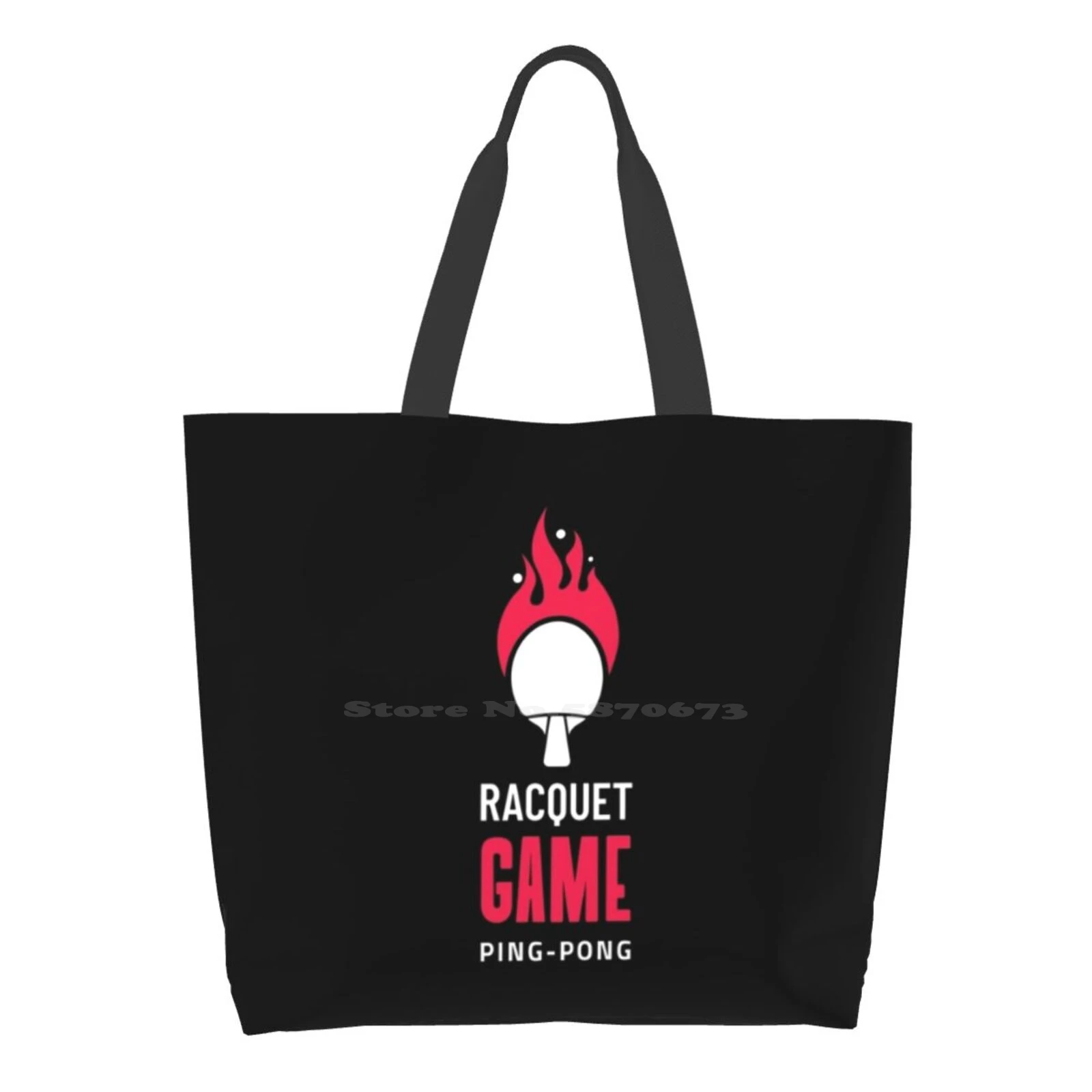 

Racquet Game Ping - Pong Printed Casual Tote Large Capacity Handbags Pingpong Trainer Instructor Team Athlete Ping Pong