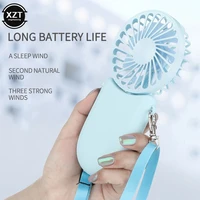 new hanging neck electric fan cold air low noise portable foldable usb charging hand held desktop small fan