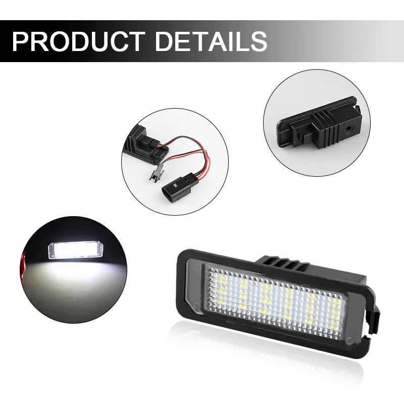 2 шт. светодиодный светильник номерного знака без ошибок для VW Golf MK4 MK5 MK6 Passat 4D Sedan