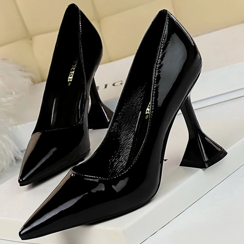 

Women's Pumps Kitten Heel High Heels Sexy Women Shoes BIGTREE Heels 2022 Spring New Pointed Toe Party Shoes Fashion Lady Shoes