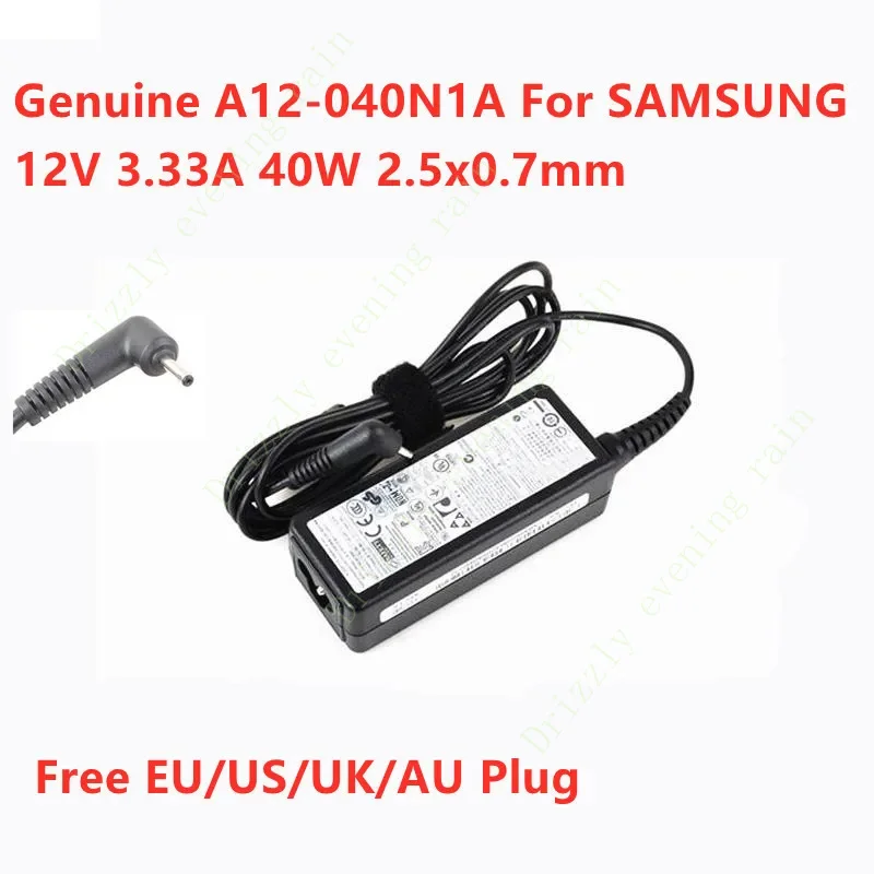 Оригинальный адаптер переменного тока A12-040N1A 12 В 3 33 А 40 Вт AD-4012NHF для Samsung xe500c12 xe700t1c