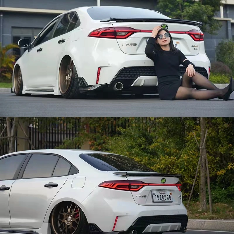 Фото Подходит для автомобильных спойлеров Corolla 2019-2022, пластик Corolla xse / se / apex /le ABS Wing, замена оригинального Editi для стайлинга автомобиля №4