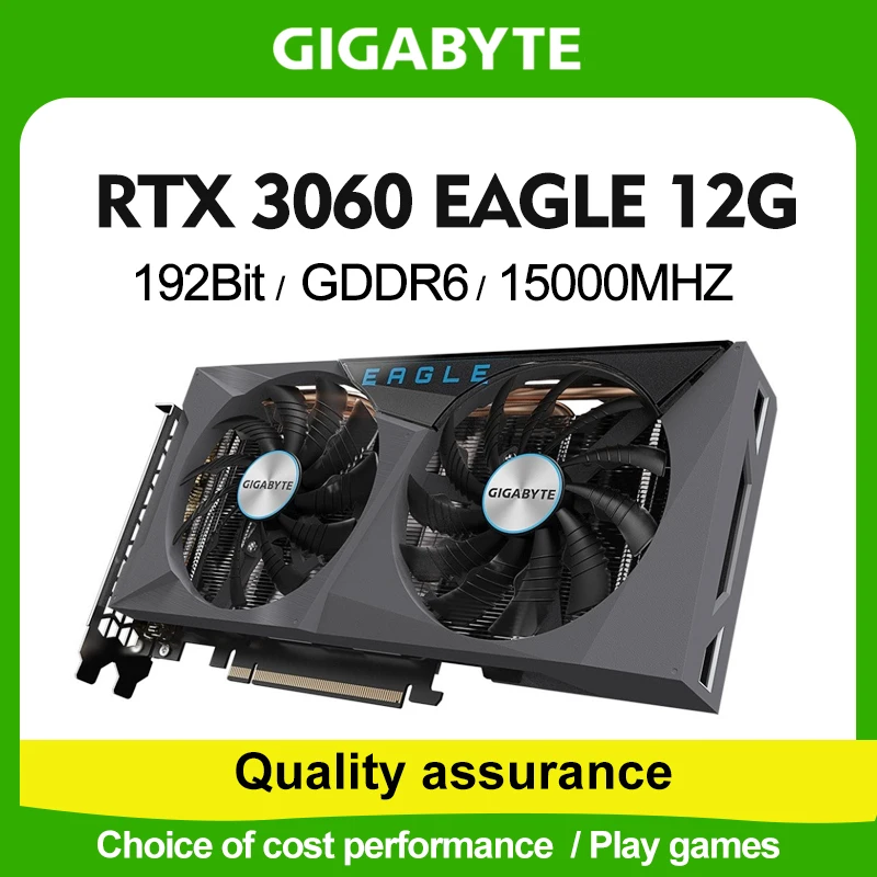 

Gigabyte GeForce RTX 3060 EAGLE OC 12G LHR Graphics RTX 3060 Dual Fan HDCP 192Bit 15000MHz RTX 3060 Gaming Video Card New