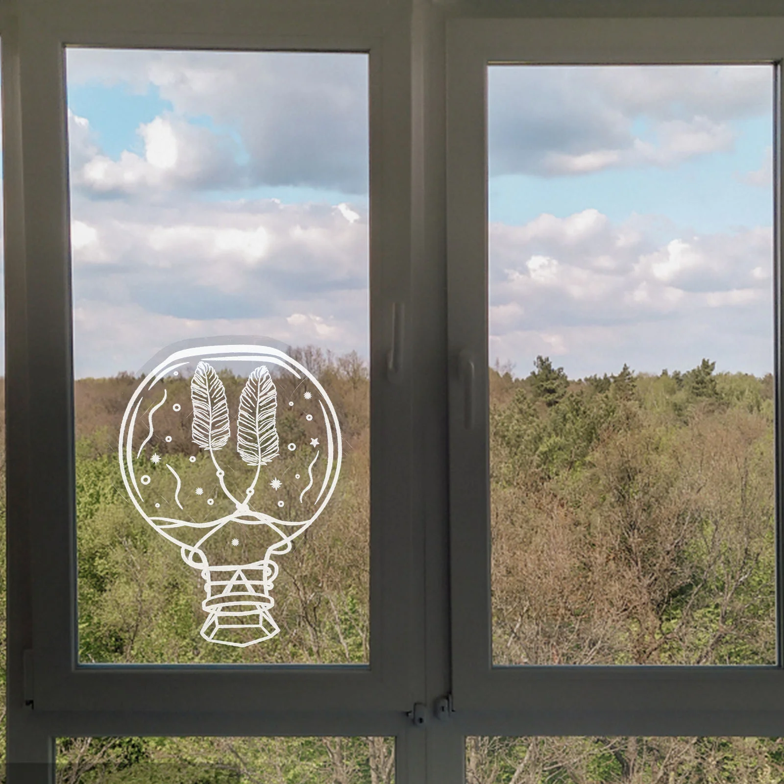 

Beautiful Creative Unique Anti-Collision Window Cling Prism Window Film Static Decal Window Stickers for Home