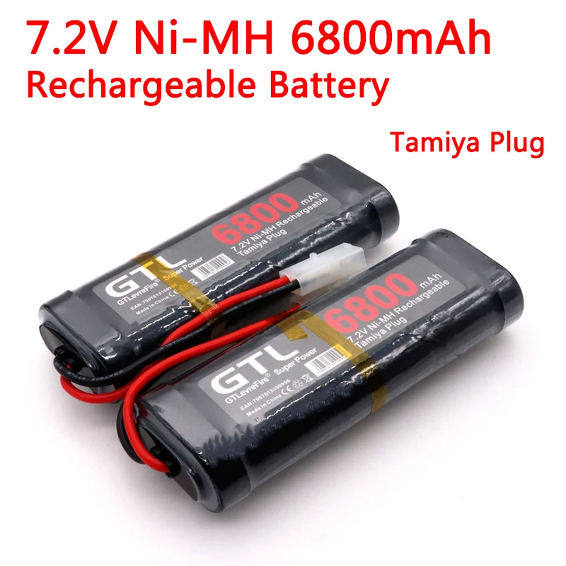

2022 neueOriginal 7,2 V Batterie 6800mAh NiMH Batterien Pack Für RCAuto Lkw Buggy Boot Tank Ni-Mh Baterias grau abendessen power