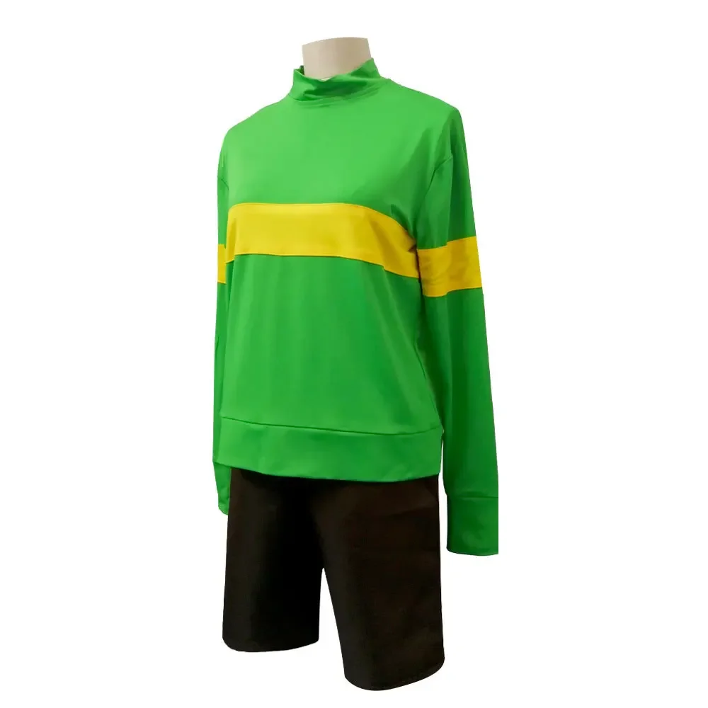 Косплей Чара/Фриск Костюм футболка с длинным рукавом толстовки пальто шорты