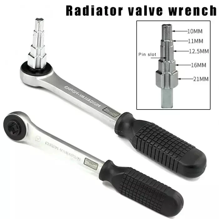 

10-21mm Stepped Spanner Ratchet with Pagoda Head Wrench Radiator Valve One-way Ratchet Hand Tool for Installation/Repair