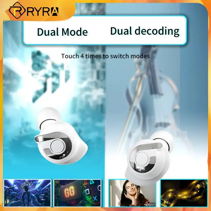 

RYRA Dynamic Wireless Headset Digital Display TWS Headphones WIFI V5.3 Headset Type C Charging EDR E89 Earphones PC Laptop Phone