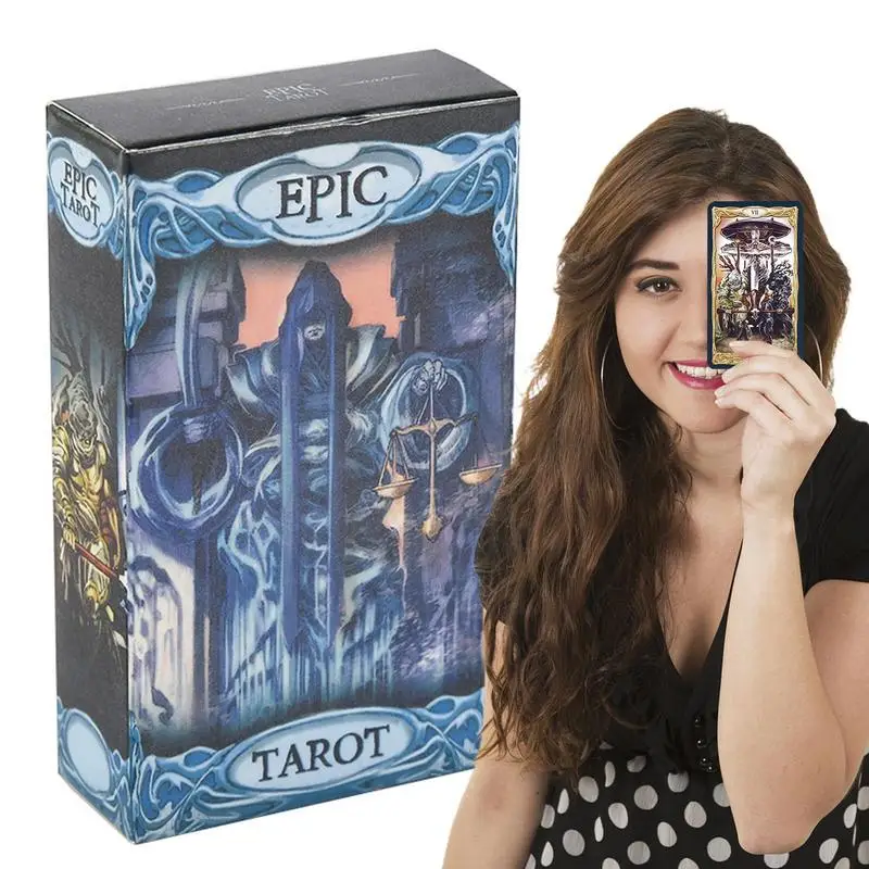

78pcs Epic Tarot Oracle Cards Fate Card Game For All Skill Levels Mysterious Divination Deck Party Tarot Card Board Game