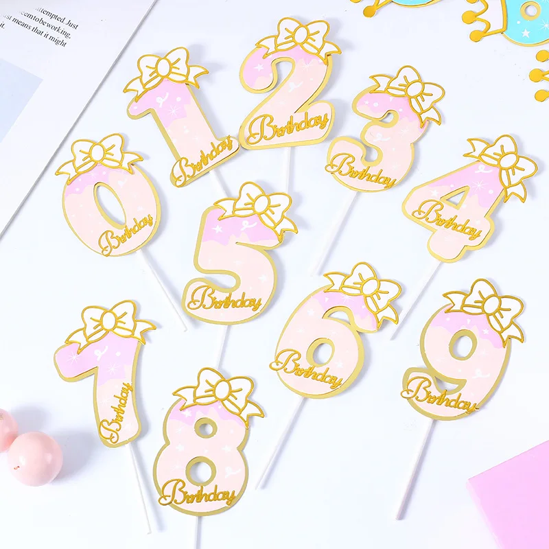 

Digital Plug-in Birthday Decor Topper for Cake Decorating Tools Happy Decoration Decorations Supplies Toppers Cakes the Event