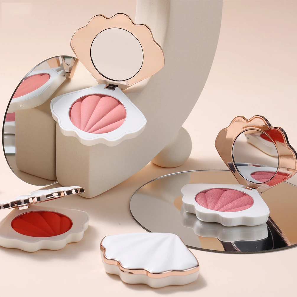 

New Shell Blush Private Label Monochrome Matte Vitality Small Orange Nude Makeup Cheap Blusher Portable 5 Colors