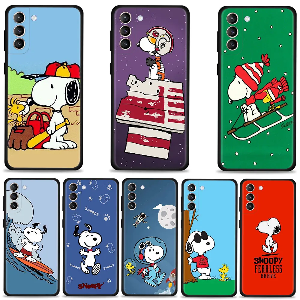 

Cute Snoopy Phone Case For Samsung Galaxy S22 S21 S20 Ultra S21FE S20FE Cover S22 S21 S20 S10 S9 S8 Plus S10e Silicon Funda