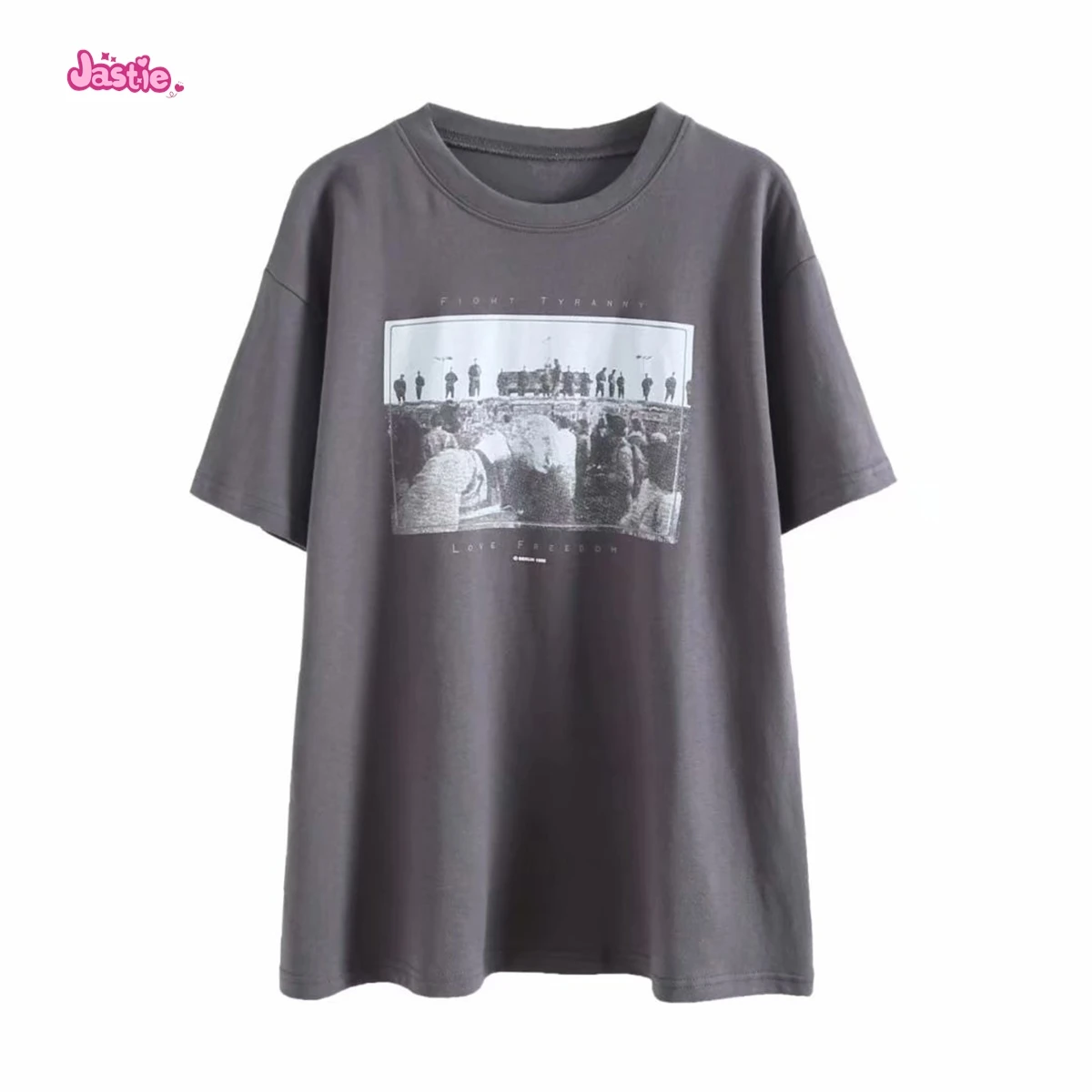 Футболка женская хлопковая с круглым вырезом винтажная Классическая рубашка