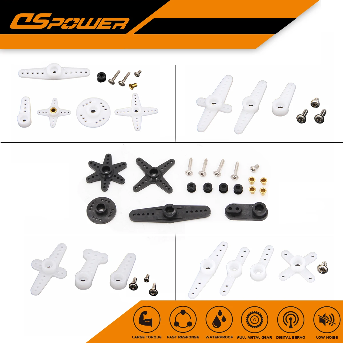 Рулевая шестерня с двойной головкой Servo Arm 25T 28T, комплект аксессуаров для радиоуправляемого вертолета Emax JX SPT DSPOWER HD 20 кг 30 кг Рулевая шестерня с двойной головкой Servo Arm 25T 28T, комплект аксессуаров для радиоуправляемого вертолета Emax JX SPT DSPOWER HD 20 кг 30 кг