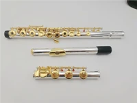 new flute 471h 17 hole closed gl wsilver plated head gold features student transverse flauta obturator c key with e key