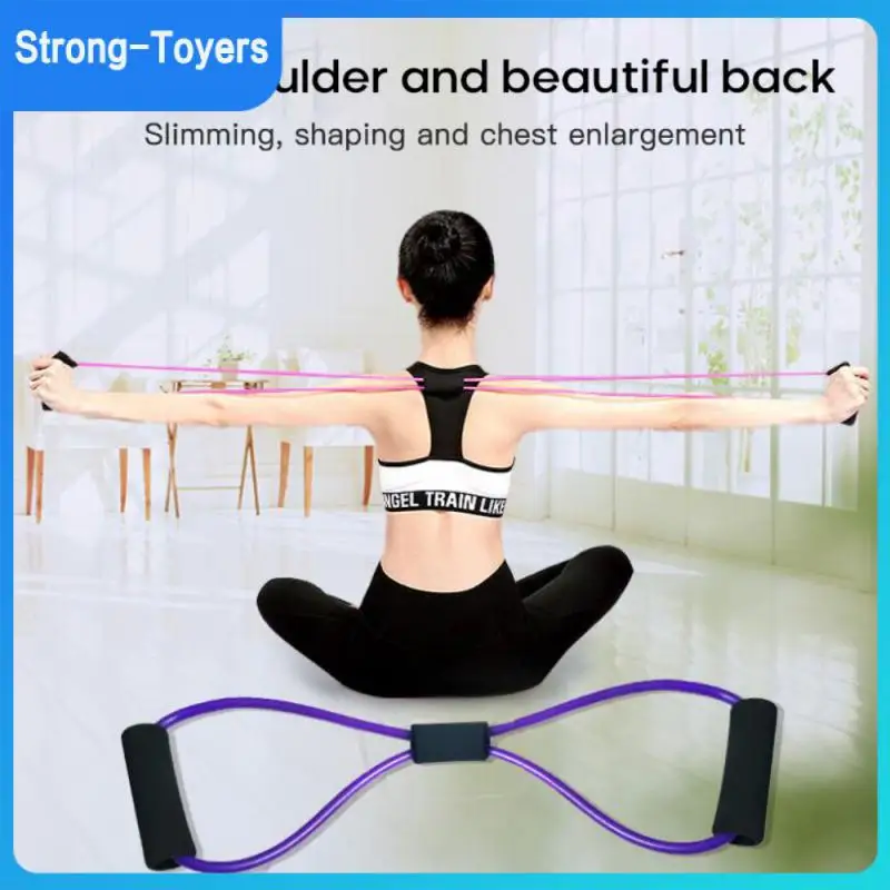 

Yoga Exercise 8 Word Chest Expander Rope Exercised Muscles Tpe Resistance Band Durable Yoga Rope Fitness Equipment Tension Rope