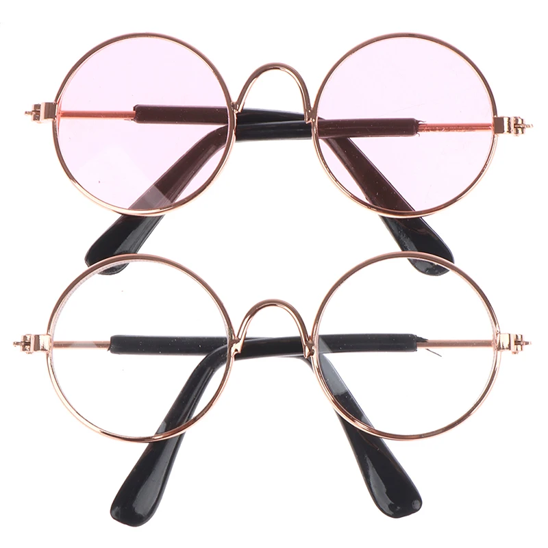 

Модные очки для кукол, металлическая оправа, круглые прозрачные линзы, маленькие очки, милые миниатюрные очки, игрушечные аксессуары для ку...