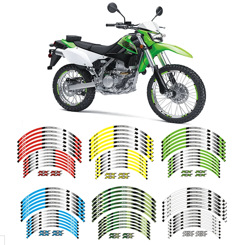 

FOR Kawasaki KX 450 2020-2021 21" 19" RIM STRIPES WHEEL STICKERS DECALS
