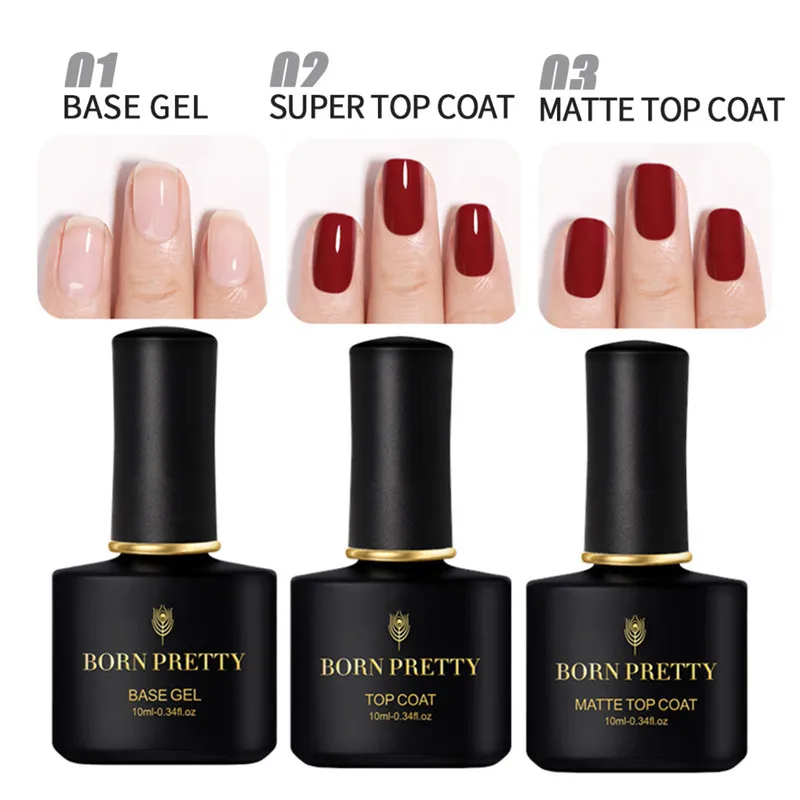 BORN PRETTY 10 мл Founction гель основа супер верхнее покрытие для маникюра Матовый верхний
