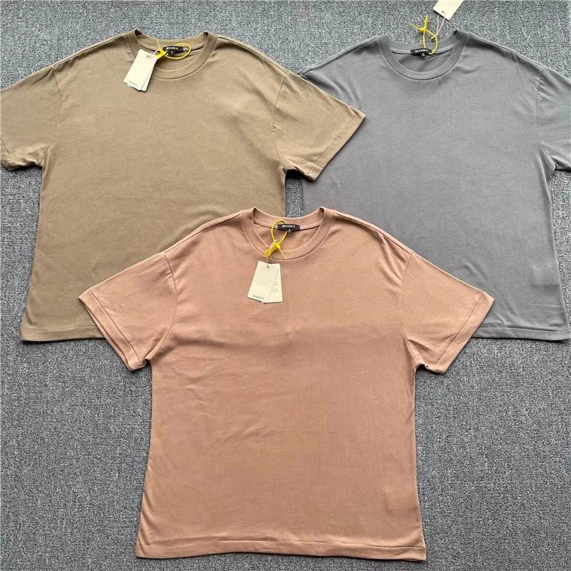 Футболка оверсайз для мужчин и женщин тенниска из тяжелой ткани в стиле хип-хоп