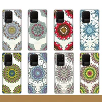 mandala flower case for samsung galaxy note 20 ultra 10 lite 9 8 soft tpu cover for samsung s22 s21 s20 fe s10 s9 s8 plus s10e