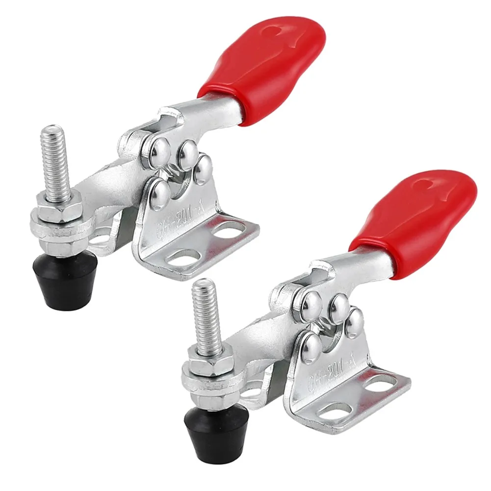 

2Pcs GH-201A 27Kg Quick Release Toggle Clamps Horizontal Clamp U-shaped Bar Hand Clip Woodworking Tool For Wood Circuit Boards