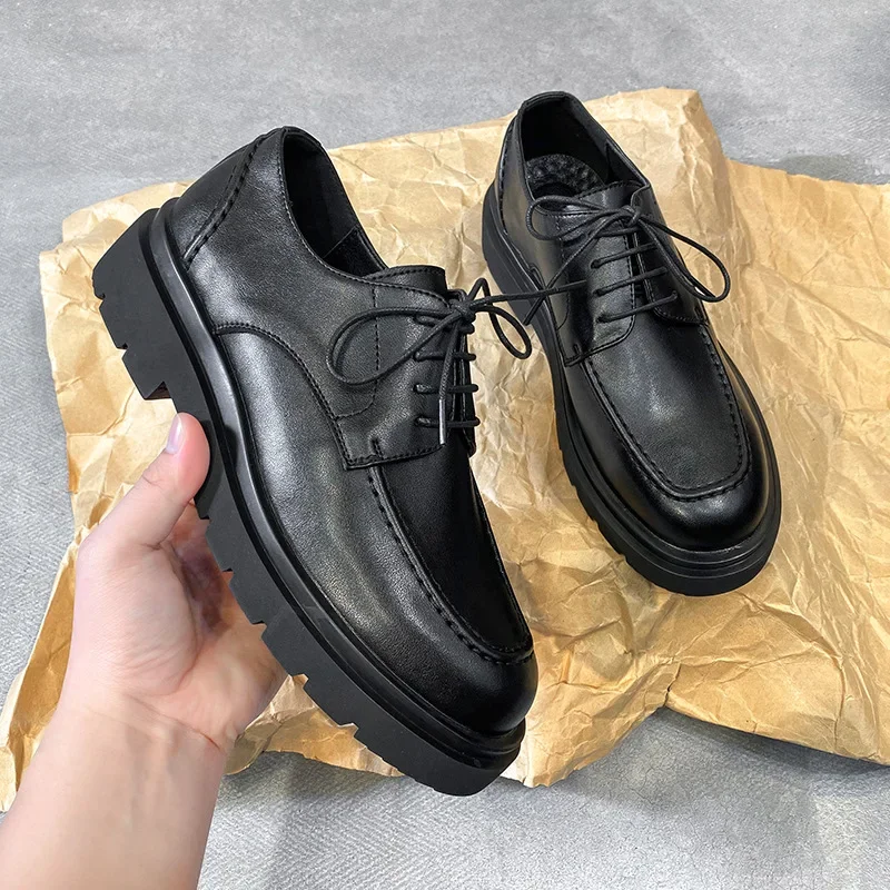 Новый стиль британская мужская повседневная деловая официальная обувь на