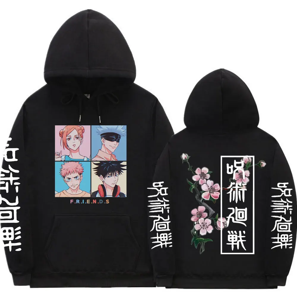 

Japanese Anime Jujutsu Kaisen Men Double-sided Print Hoodie Itadori Yuji Ryomen Sukuna Friends Hoodies Tops Men Women Sweatshirt