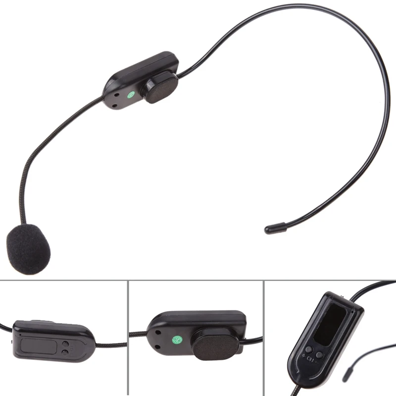 Wireless Microphone Headset For Voice Amplifier Megaphone Radio Mic Loudspeaker Stage Speakers Conferenceetc