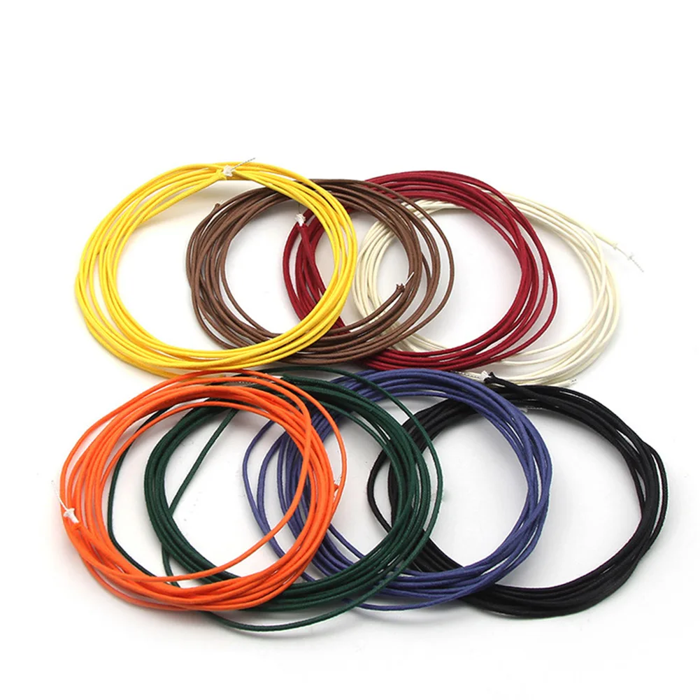 10 Feet 310cm Waxed Covered Pre-Tinned Cloth Push Back Guitar Wire 22 Awg Color Guitar Wire Guitar Parts Instrument 8 Colors
