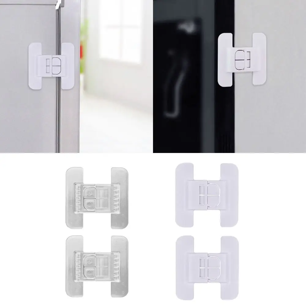 

2 PCS Home Cabinet Drawer Refrigerator Protection Door Locks Child Safety Lock Housing Safety Closing Buckle