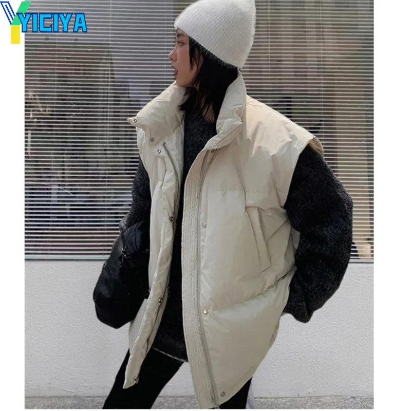 

Пуховик YICIYA, куртка M ~ 4XL, черная куртка-бомбер, Утепленные зимние большие размеры, новинка, Белые парки, женские теплые большие размеры