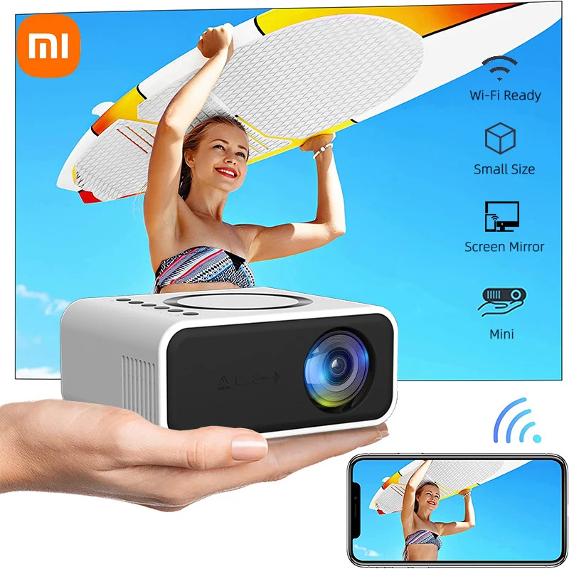 

Xiaomi Mi03 MINI Projector Home Cinema Theater Portable LED Video Projectors Game Laser Beamer 4K 1080P Via HD Port Smart TV BOX