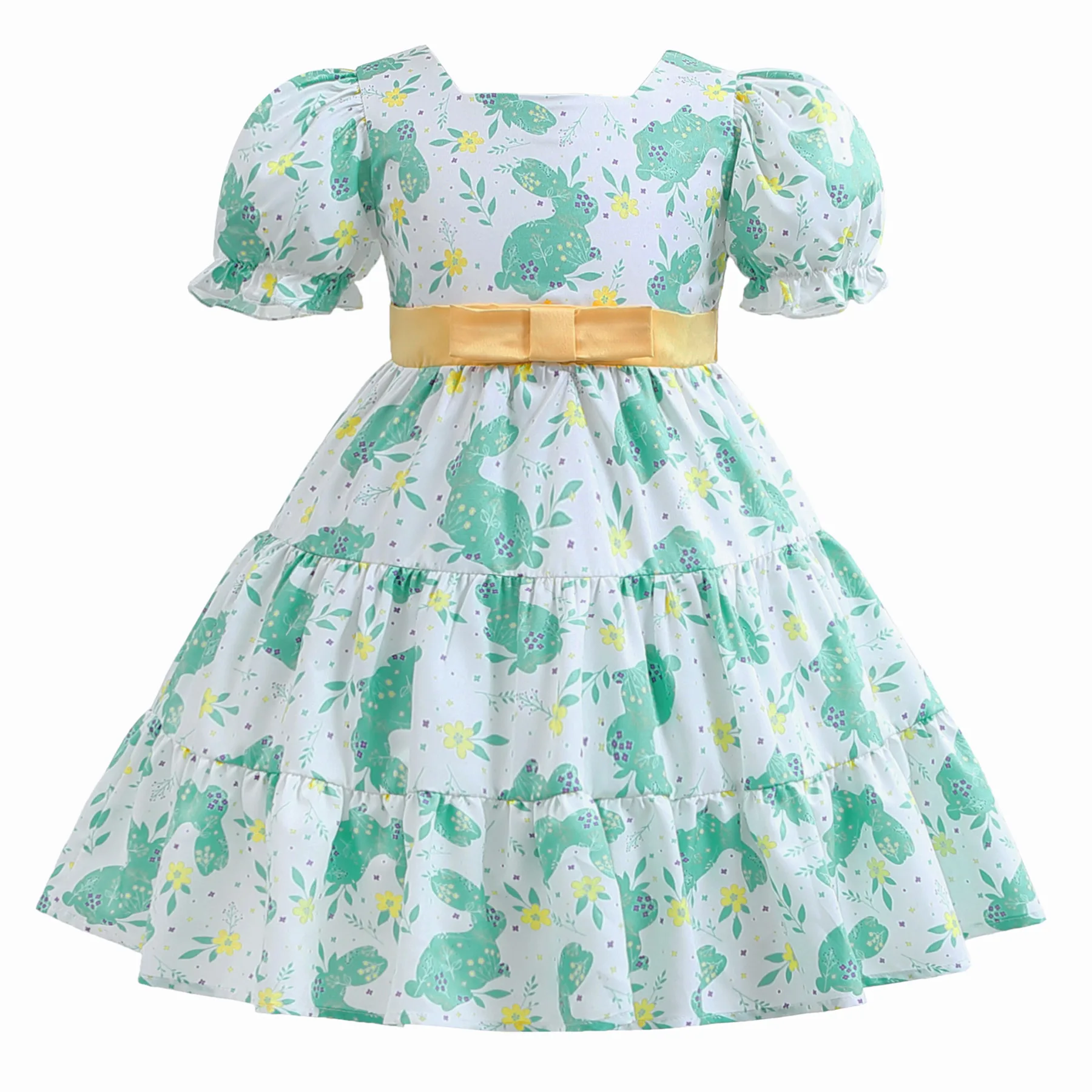 

Элегантные платья для девушек, новинка 2023, весенне-летнее платье, платья принцессы с принтом в пасторальном стиле, милое летнее платье с бан...