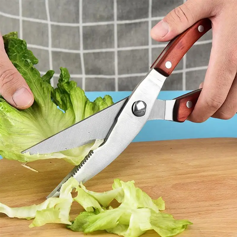 

Kitchen Scissors Stainless Steel Chicken Bone Duck Shears Meat Vegetable Cook Portable Spring Loaded Scissor Barbecue Gadget