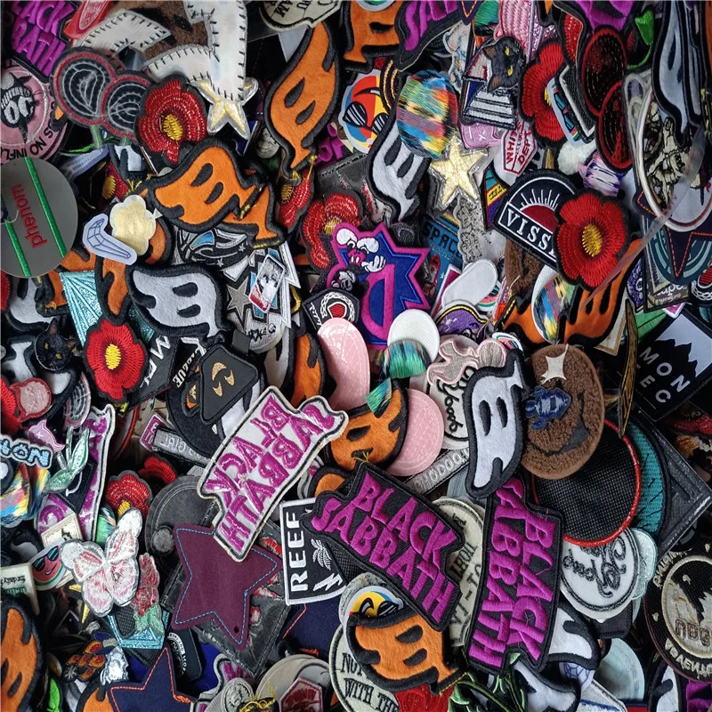 Случайный набор железных и швейных нашивок 100 шт./партия модная декоративная