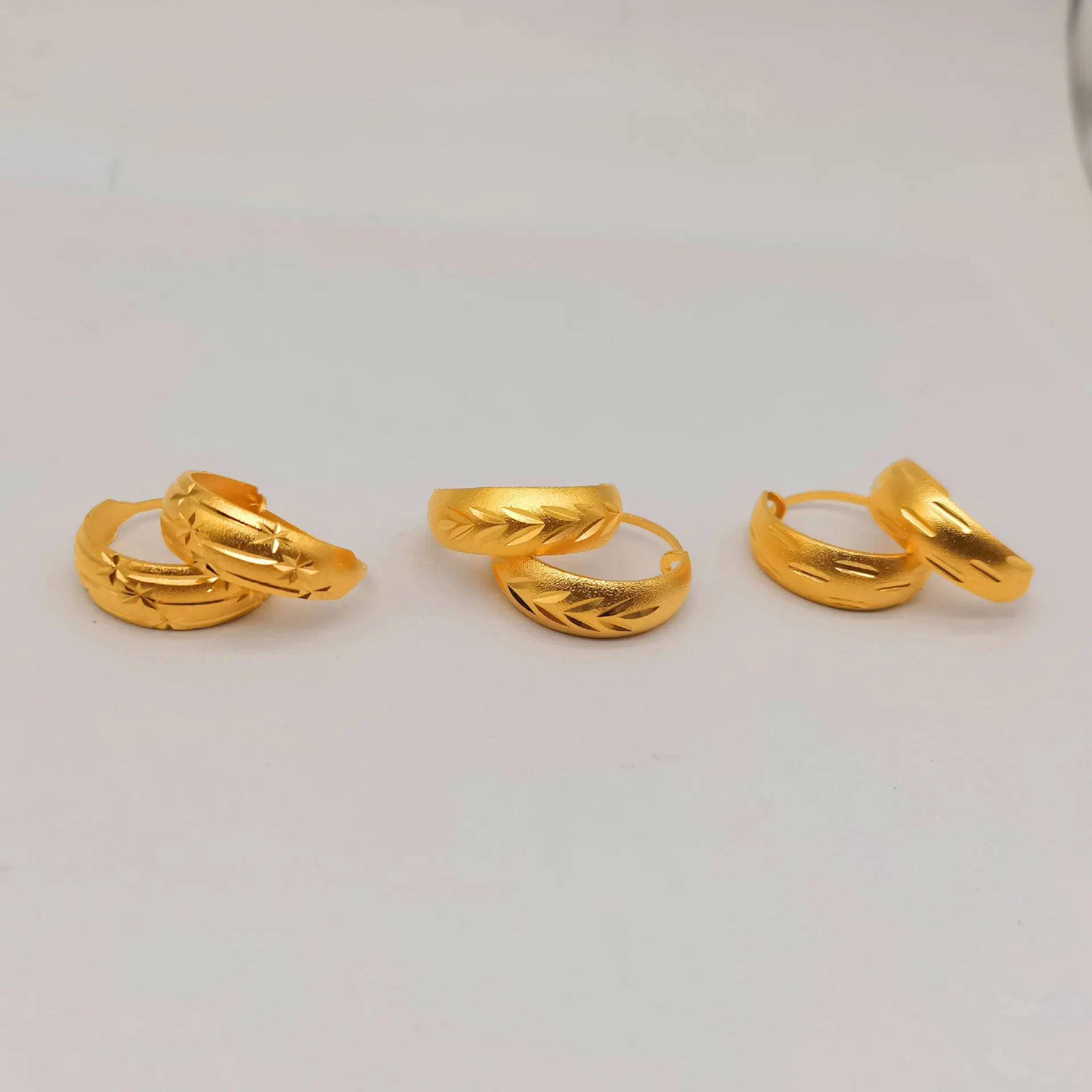 

Vietnam Shajin Fashion Mother Style Old Woman Temperament Earrings Copper Gold-plated Color-preserving Hypoallergenic Earrings