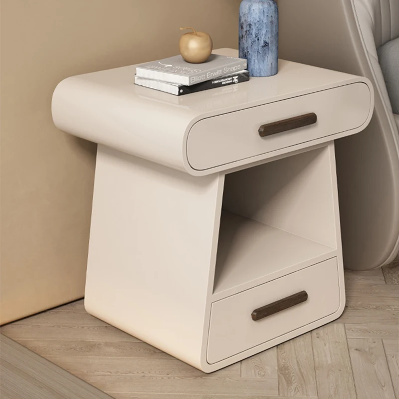 

Modern Storage Box Nightstands Italian Luxury Center Simple Side Table Aesthetic Design Cute Table De Chevet Bedroom Furniture