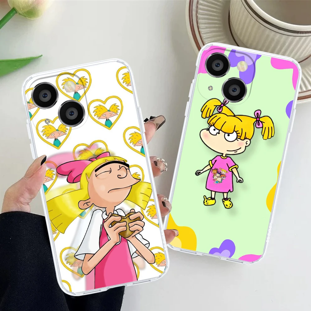 Фото Антижелтый матовый матовый чехол из ТПУ для Realme 10 11 12 Narzo 50 9 V25 Q5 9i V13 8i Pro Plus Clear Cover TA-39 R-Rugrats №3
