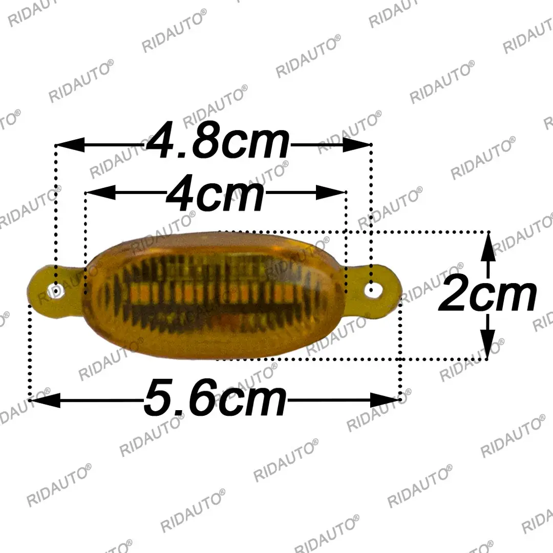 Дымчатый желтый объектив Янтарно-белый светодиодный светильник Передняя