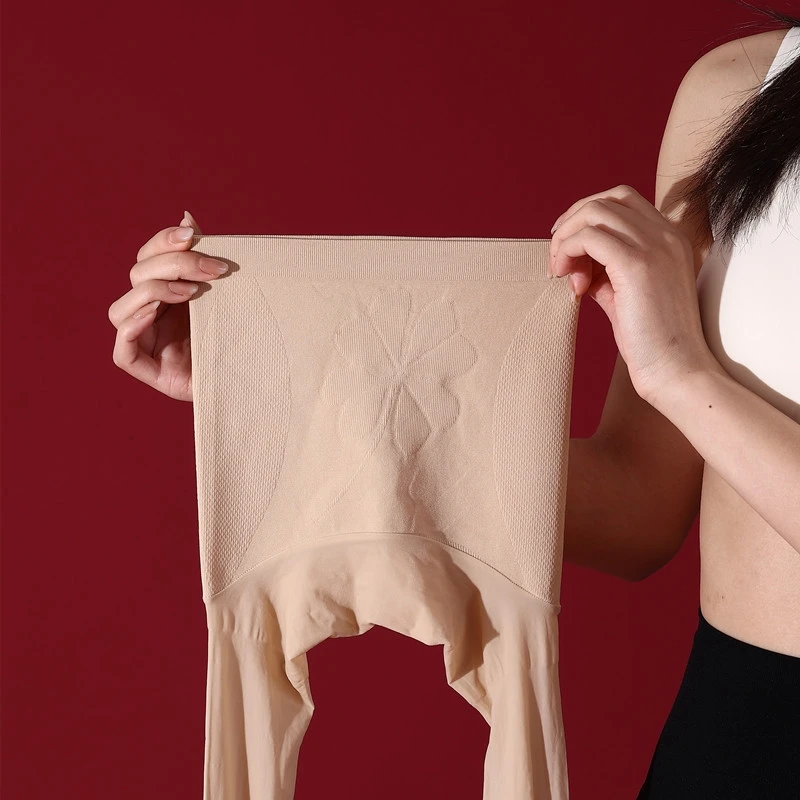 Блестящие бесшовные колготки с высокой талией пикантное тонкое прозрачное