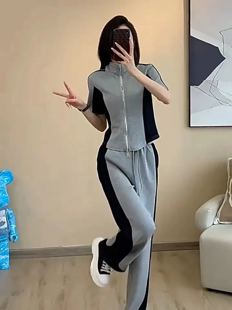 Женский Повседневный костюм из двух предметов элегантная простроченная