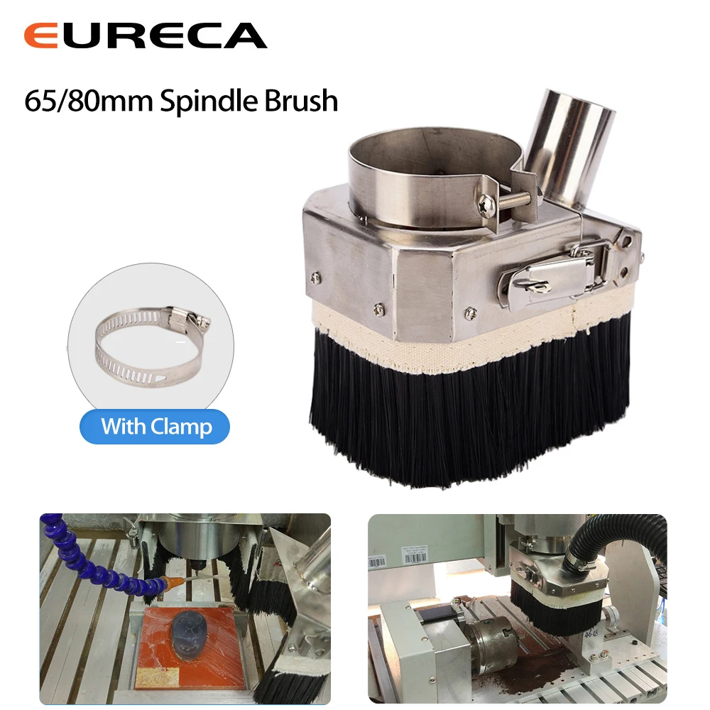 

65/80mm Engraving Machine Dust Hood Woodworking For 800W 1.5KW 2.2KW CNC Spindle Motor Dust Collect Clamp Power Tool Accessories