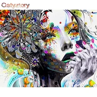 gatyztory interior painting by numbers acrylic paints canvas painting abstract woman drawing by numbers home decor unique gift