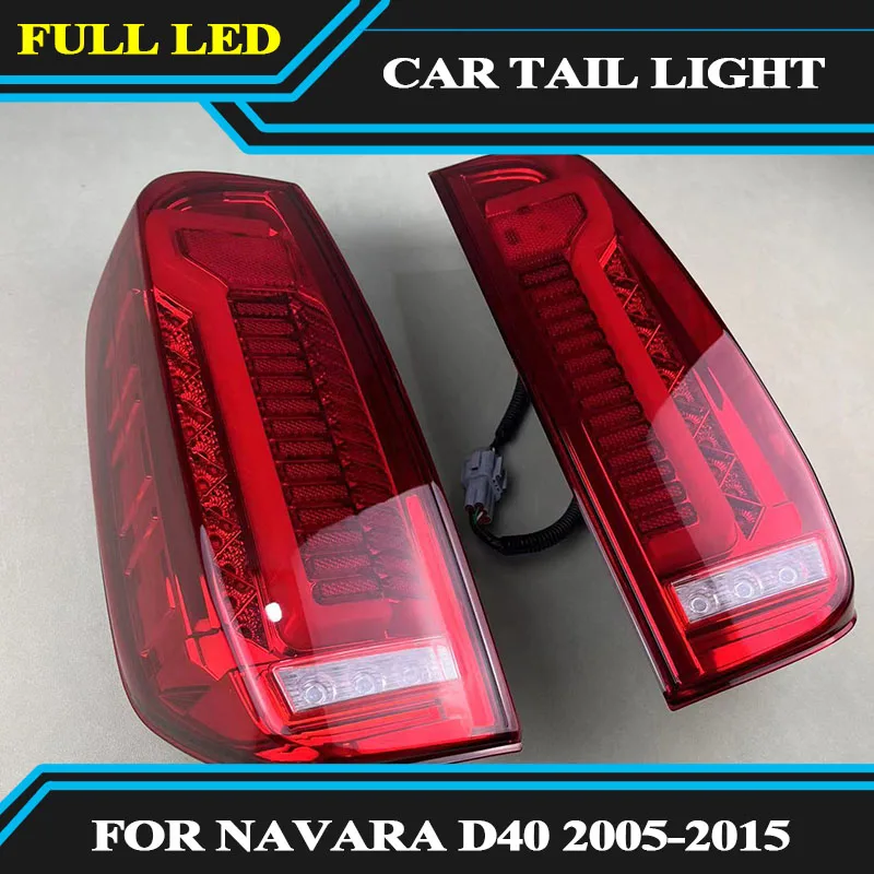 

Red black LED Taillight For Nissan Navara D40 one set 2005 2015 Car styling Rear Tail Light warning lamp Brake Lamp