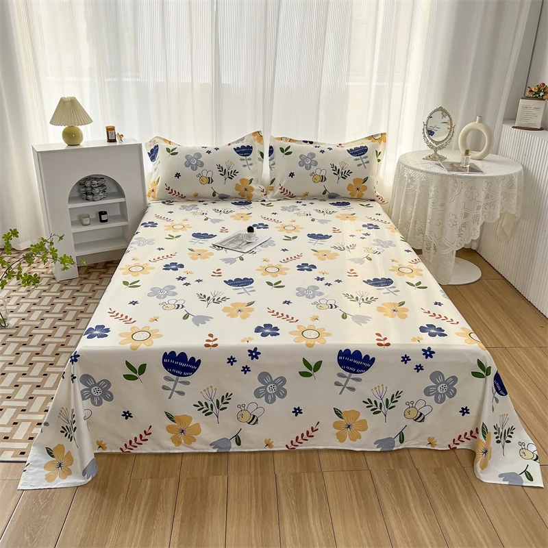 3 шт. хлопковые простыни с мультяшными пчелами