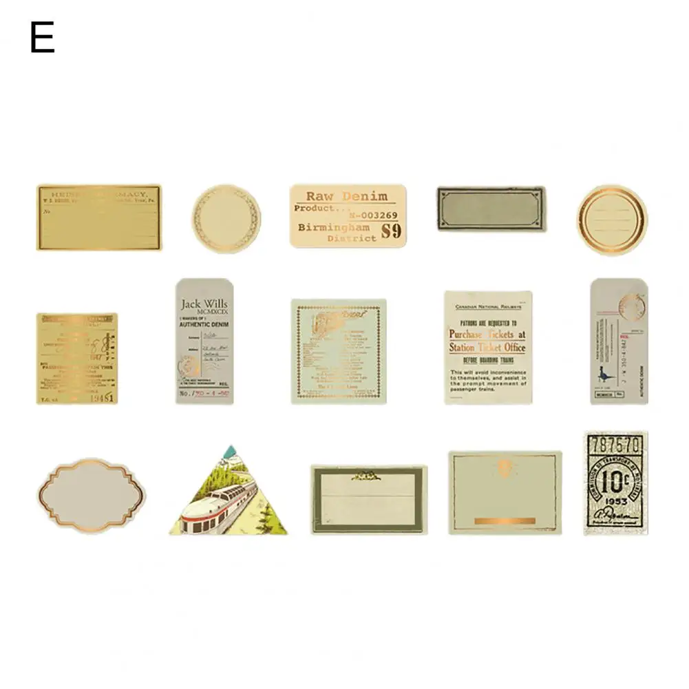 

30Pcs Fashion Easy to Paste DIY Sticker Self-Adhesive Stamping Gilding Craft Sticker Scrapbooking Notepad Decal Decorative