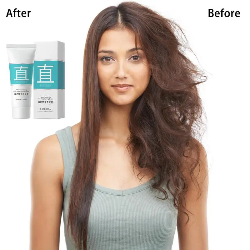 

Крем для прямых волос 3 в 1, протеиновый питательный крем, крем для быстрого разглаживания волос, крем для выпрямления волос для кудрявых волос для мужчин и женщин