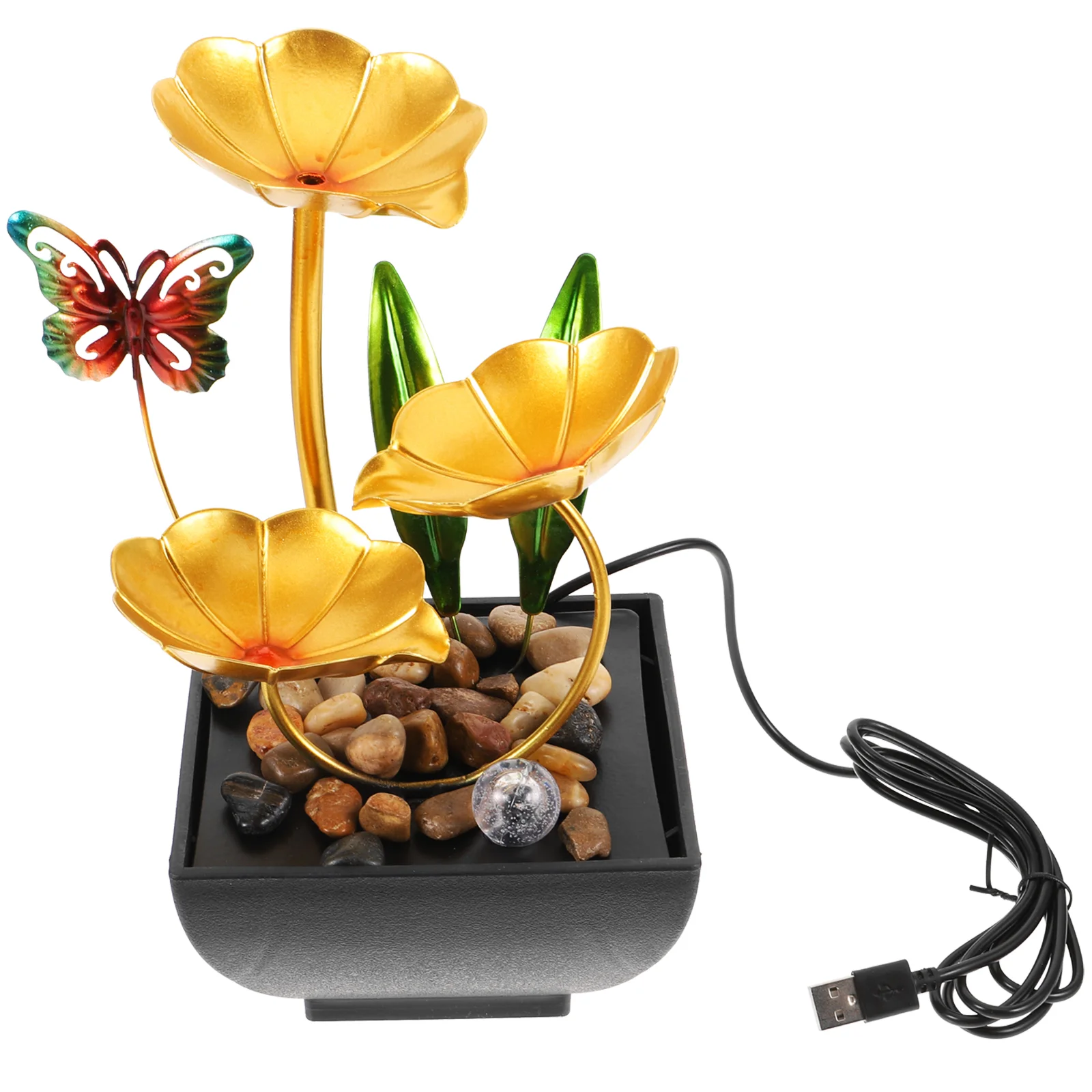 

Desktop Fountain Running Water Decor Home Desktop Fountain Indoor Adornment